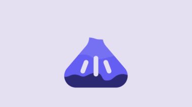Blue Dumpling icon isolated on purple background. Traditional chinese dish. 4K Video motion graphic animation.
