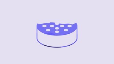 Blue Water sensor icon isolated on purple background. 4K Video motion graphic animation.