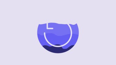 Blue Radius icon isolated on purple background. 4K Video motion graphic animation.