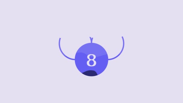 Blue Bingo Lottery Ball Bingo Card Lucky Numbers Icon Isolated — Stockvideo