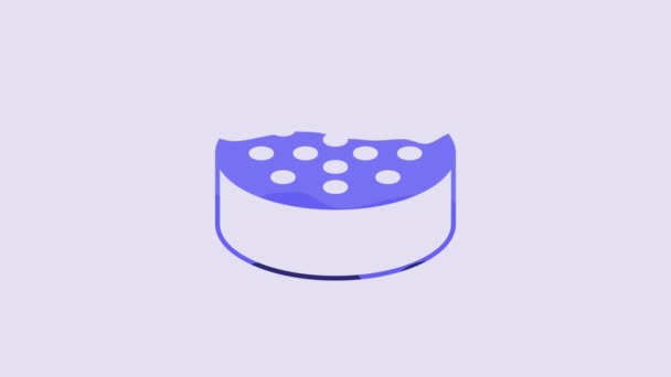 Blue Water Sensor Icon Isolated Purple Background Video Motion Graphic — Stockvideo
