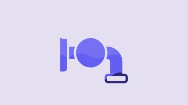 Blue Tap for a barrel icon isolated on purple background. 4K Video motion graphic animation.