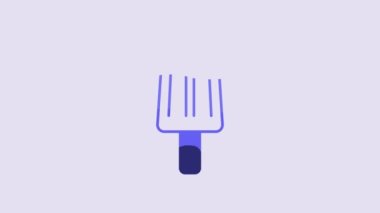 Blue Ice cream icon isolated on purple background. Sweet symbol. 4K Video motion graphic animation.