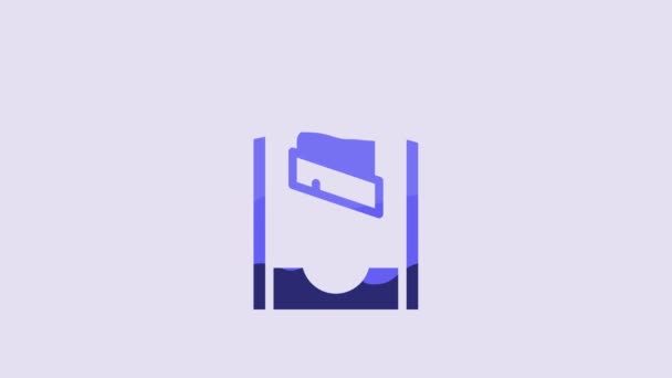 Blue Guillotine Medieval Execution Icon Isolated Purple Background Video Motion — Vídeo de stock
