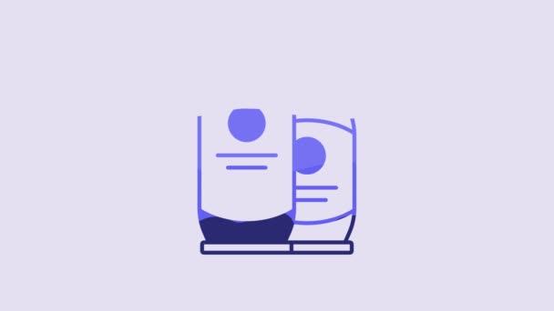 Blue Beer Can Icon Isolated Purple Background Video Motion Graphic — 비디오