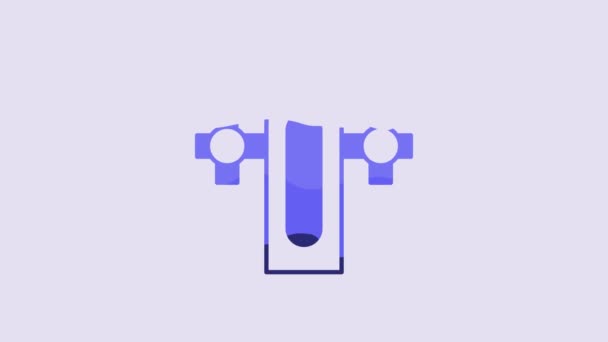 Blue Beer Tap Icon Isolated Purple Background Video Motion Graphic — Stock video