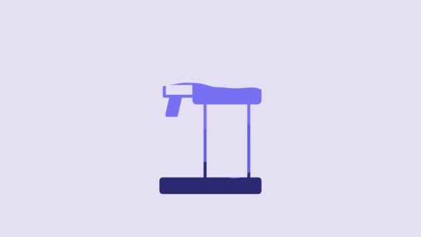 Blue Dispenser Beer Icon Isolated Purple Background Beer Wide Tower — Video