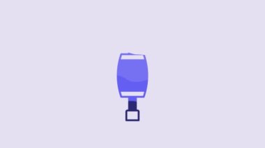 Blue Screwdriver icon isolated on purple background. Service tool symbol. 4K Video motion graphic animation.