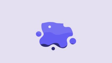 Blue Paint spray icon isolated on purple background. 4K Video motion graphic animation.