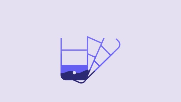Піктограма Путівника Синього Кольору Ізольована Фіолетовому Фоні Відео Рух Графічна — стокове відео