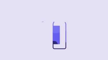 Blue Fire extinguisher icon isolated on purple background. 4K Video motion graphic animation.