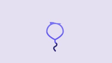 Blue Radish icon isolated on purple background. 4K Video motion graphic animation.