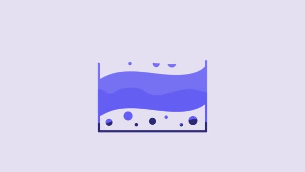 Blue Gold Mine Icon Isolated Purple Background Video Motion Graphic — Stok video
