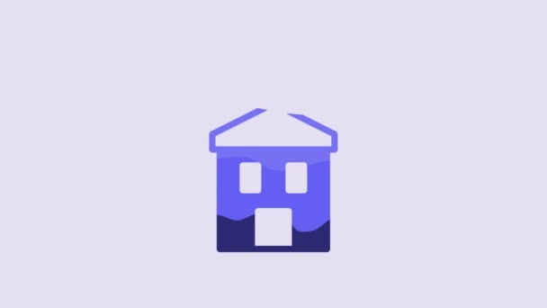 青紫の背景に隔離されたWi Fiアイコンとスマートホーム 遠隔操作だ 4Kビデオモーショングラフィックアニメーション — ストック動画
