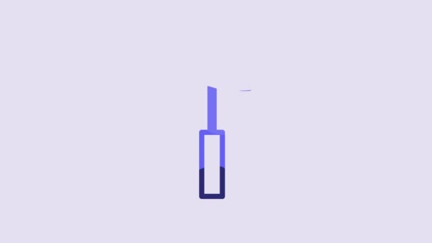 Blue Hammer Icon Isolated Purple Background Tool Repair Video Motion — Stockvideo