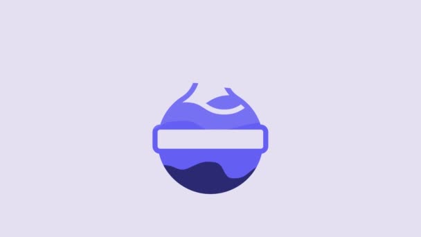 Blue Bottle Potion Icon Isolated Purple Background Flask Magic Potion — Video Stock