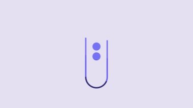 Blue Electronic cigarette icon isolated on purple background. Vape smoking tool. Vaporizer Device. 4K Video motion graphic animation.