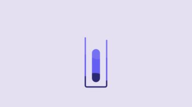Blue Electronic cigarette icon isolated on purple background. Vape smoking tool. Vaporizer Device. 4K Video motion graphic animation.
