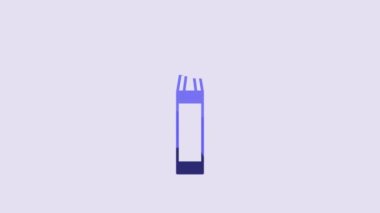 Blue Electronic cigarette icon isolated on purple background. Vape smoking tool. Vaporizer Device. 4K Video motion graphic animation.