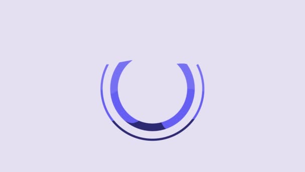 Blue Magic Symbol För Ouroboros Ikon Isolerad Lila Bakgrund Orm — Stockvideo