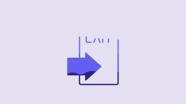 Blue Fire Exit Icon Isolated Purple Background Fire Emergency Icon — Video