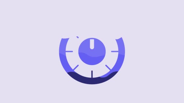 Blue Sound Mixer Controller Icon Isolated Purple Background Equipment Slider — Vídeos de Stock
