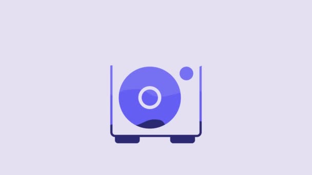 Blue Guitar Amplifier Icon Isolated Purple Background Musical Instrument Video — Video Stock