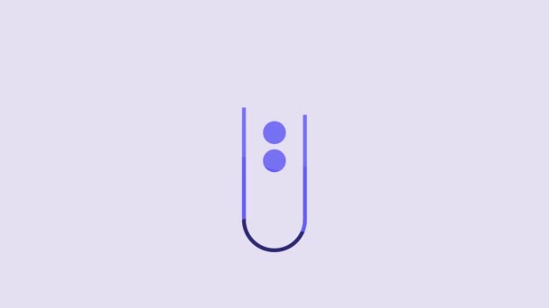 Blue Electronic Cigarette Icon Isolated Purple Background Vape Smoking Tool — Stock video