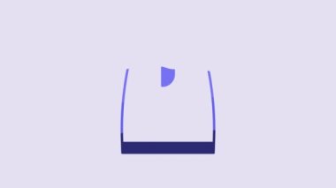 Blue Skirt icon isolated on purple background. 4K Video motion graphic animation.