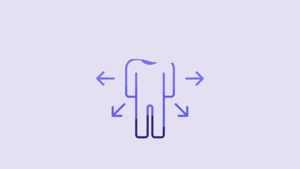 Administrador Multitarea Azul Icono Trabajo Aislado Sobre Fondo Púrpura Animación — Vídeos de Stock