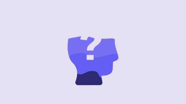Ікона Blue Worker Ізольована Фіолетовому Фоні Ікона Профілю Користувача Бізнес — стокове відео