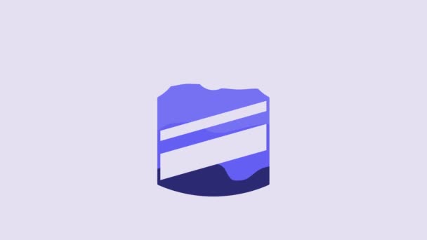 Blue Undershirt Icon Isolated Purple Background Video Motion Graphic Animation — Vídeos de Stock