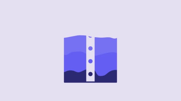 Blue Shirt Icon Isolated Purple Background Shirt Video Motion Graphic — Wideo stockowe