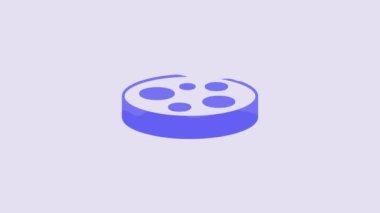 Blue Petri dish with bacteria icon isolated on purple background. 4K Video motion graphic animation.