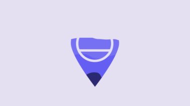 Blue Location Russia icon isolated on purple background. Navigation, pointer, location, map, gps, direction, place, compass, search concept. 4K Video motion graphic animation.