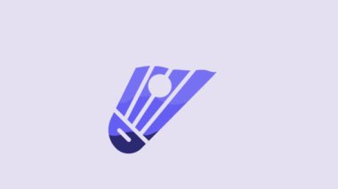 Blue Musical instrument kankles icon isolated on purple background. 4K Video motion graphic animation.