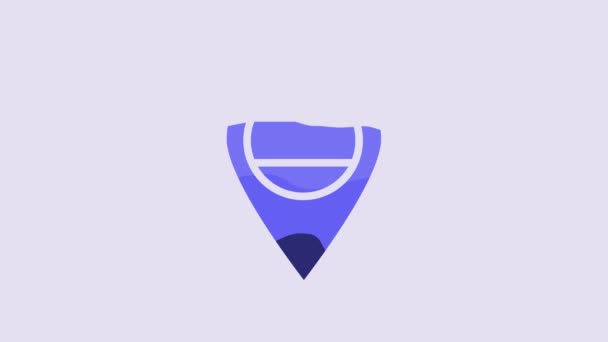 Blue Location Rusia Icono Aislado Sobre Fondo Púrpura Navegación Puntero — Vídeos de Stock