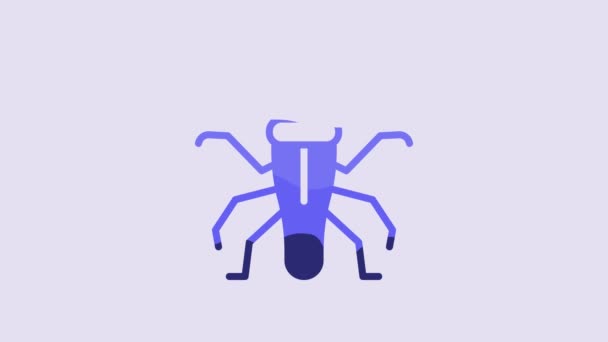 Blue Termite Icon Isolated Purple Background Video Motion Graphic Animation — 비디오