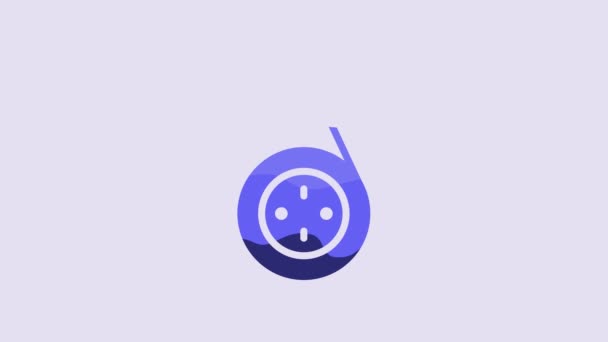 Blue Yoyo Toy Icon Isolated Purple Background Video Motion Graphic — Stockvideo