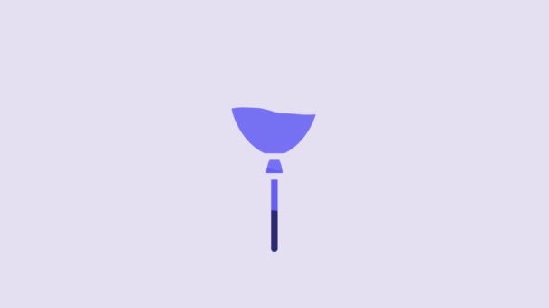 Blue Balloons Ribbon Icon Isolated Purple Background Happy Easter Video — Vídeo de Stock