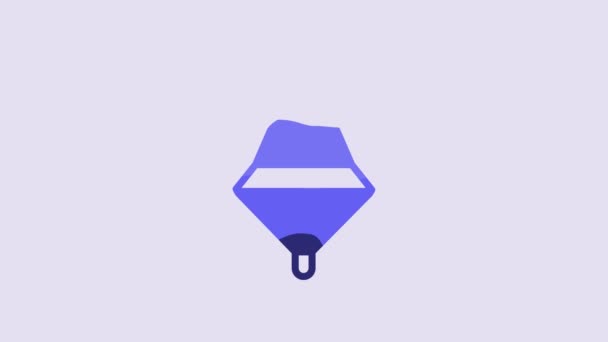 Blue Whirligig Toy Icon Isolated Purple Background Video Motion Graphic — 비디오