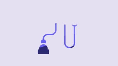 Blue Chest expander icon isolated on purple background. 4K Video motion graphic animation.