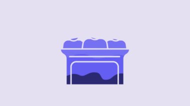 Blue Jurors icon isolated on purple background. 4K Video motion graphic animation.