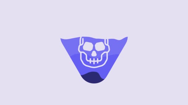 Blue Guitar Pick Icon Isolated Purple Background Musical Instrument Video — Stock Video
