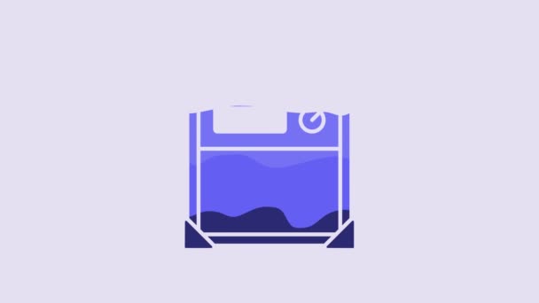 Blue Guitar Amplifier Icon Isolated Purple Background Musical Instrument Video — 비디오