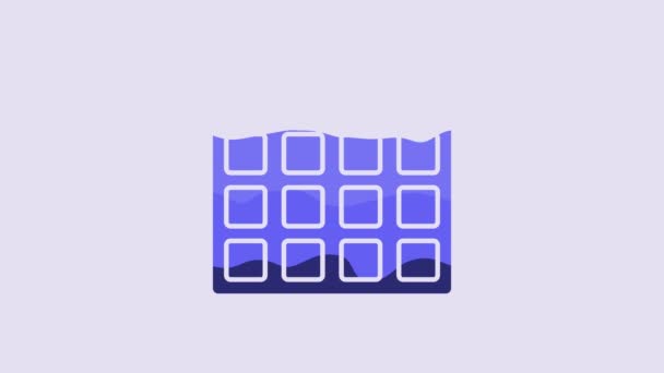 Blue Drum Machine Music Producer Equipment Icon Isolated Purple Background — ストック動画