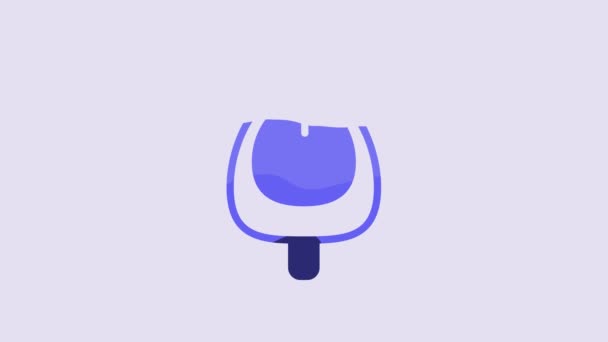 Blue Toilet Urinal Pissoir Icon Isolated Purple Background Urinal Male — 비디오