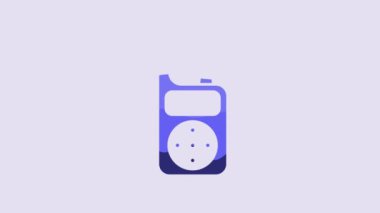 Blue Baby Monitor Walkie Talkie icon isolated on purple background. 4K Video motion graphic animation.