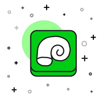 Beyaz arka planda izole edilmiş bir plaka simgesine ahtapot çizilmiş. Vektör