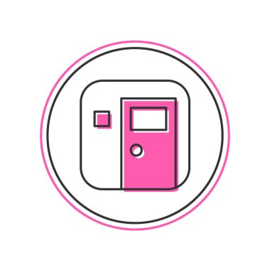 Filled outline School classroom icon isolated on white background. Back to school concept.  Vector